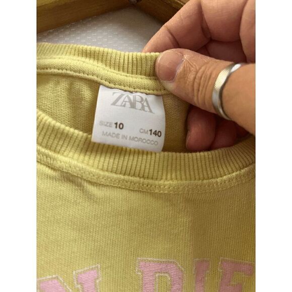 Zara Girls San Diego USA Sleeveless Cropped Top Yellow Size 10 - Picture 2 of 10